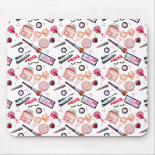 Watercolor Makeup Pattern Mouse Pad