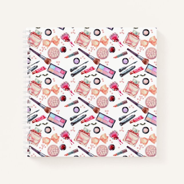 Watercolor Makeup Pattern Notebook (Front)