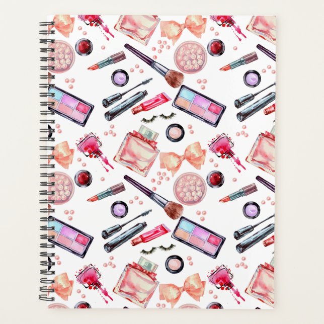 Watercolor Makeup Pattern Planner (Front)