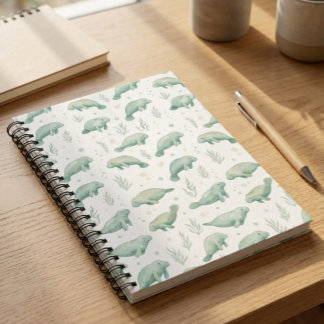 Watercolor Manatee Notebook