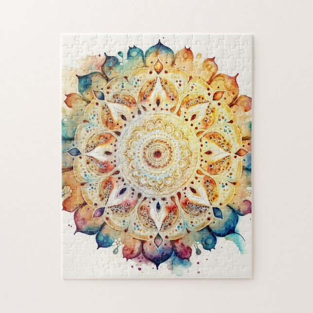 Watercolor Mandala Jigsaw Puzzle (Vertical)