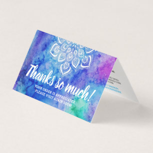 Watercolor Mandala Metaphysical Thank You Card