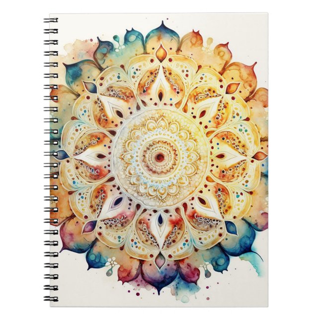 Watercolor Mandala Notebook (Front)