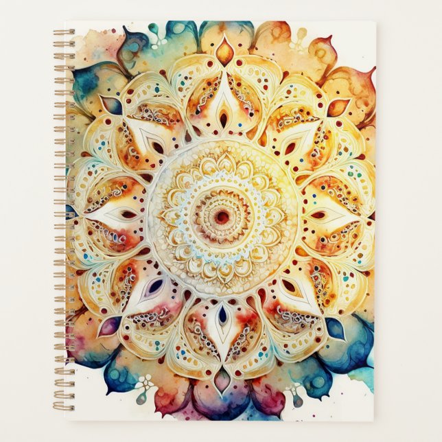 Watercolor Mandala Planner (Front)