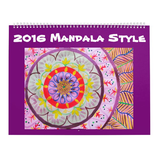 Watercolor Mandala Style Calendar (Cover)