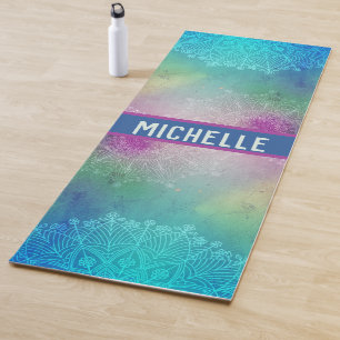Watercolor Mandala Yoga Mat