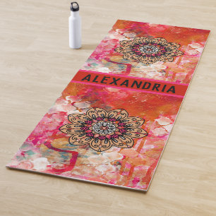 Watercolor Mandala Yoga Mat