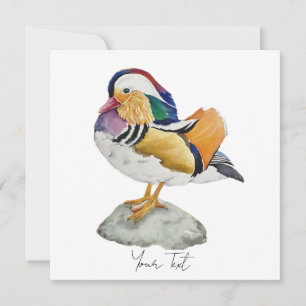 Watercolor Mandarin Duck