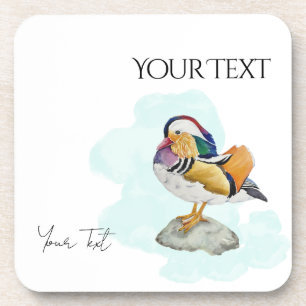 Watercolor Mandarin Duck Coaster