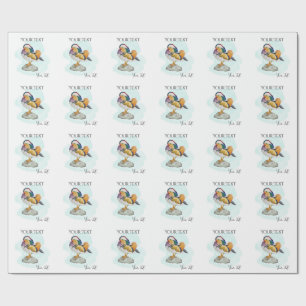 Watercolor Mandarin Duck Wrapping Paper