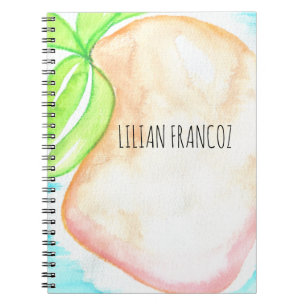 Watercolor Mango Hand Painted Tropical Notebook