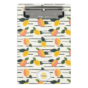 Watercolor Mango Pattern with Green Leaves (2) Mini Clipboard