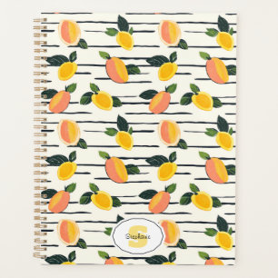 Watercolor Mango Pattern with Green Leaves (2) Planner