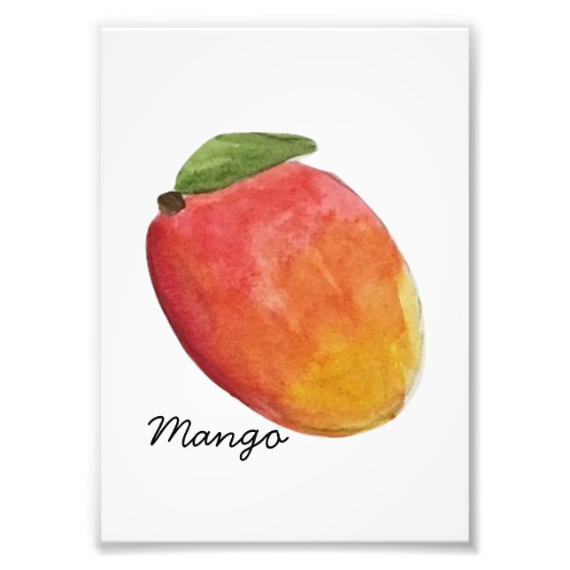 Watercolor Mango Print (Front)