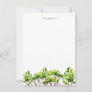 Watercolor Mangroves Personalised Stationery Card
