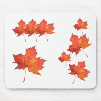 Watercolor Maple Leaf Mouse Pad