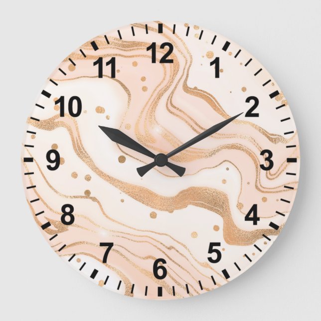 Watercolor Marble Wall Clock (Front)