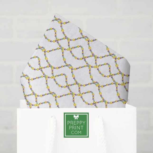Watercolor Mardi Gras Beads Tissue Paper (Creator Uploaded)