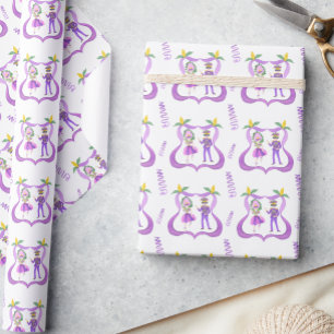 Watercolor Mardi Gras Party Wrapping Paper