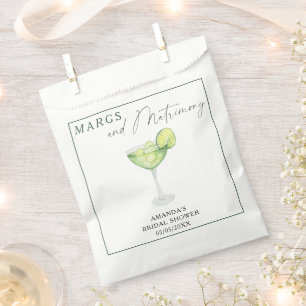 Watercolor Margarita Bridal shower Favour Bag