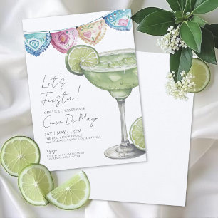 Watercolor Margarita Cinco De Mayo Party Invitation