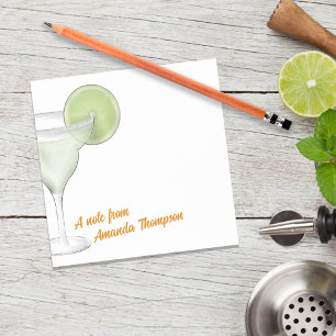 Watercolor Margarita Cute Cocktails Personalized Post-it Notes