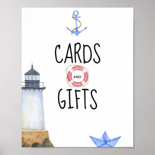 Watercolor marine - cards and gifts poster