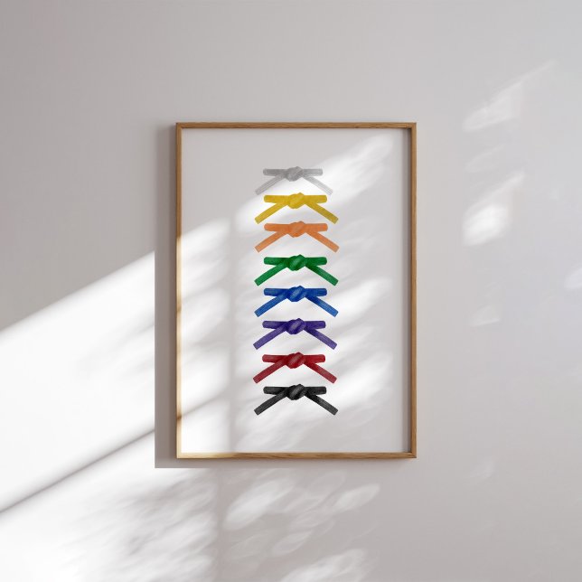 Watercolor martial arts belts poster (Creator Uploaded)