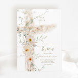 watercolor meadow flowers Holy Cross Baptism Invitation<br><div class="desc">Baptism invitation</div>
