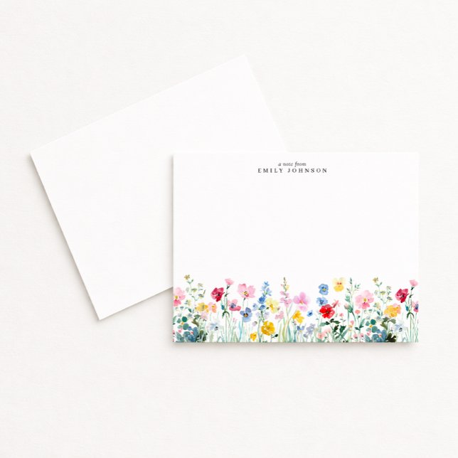 Watercolor Meadow Note Card (Creator Uploaded)