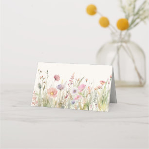 Watercolor Meadow Wildflower Place Card