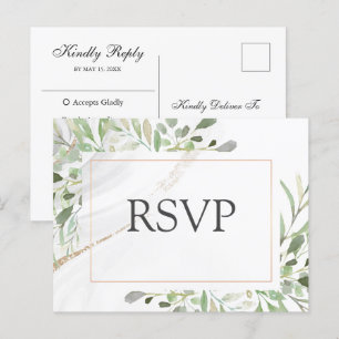 Watercolor Meal Choice RSVP Postcard