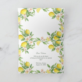 Watercolor Mediterrane will you be a bridesmaid? Thank You Card
