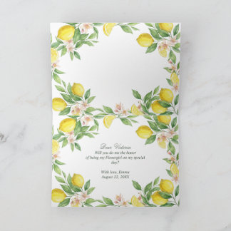 Watercolor Mediterrane Will You Be My Flower Girl? Thank You Card