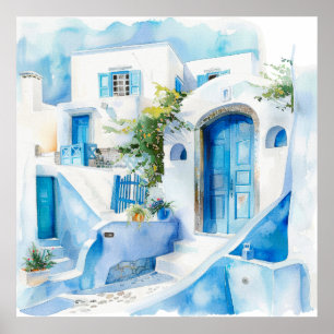 Watercolor Mediterranean Poster
