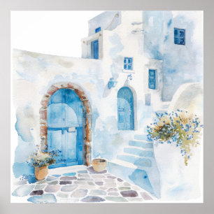 Watercolor Mediterranean Poster