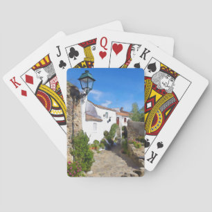 Watercolor Mediterranean village Playing Cards