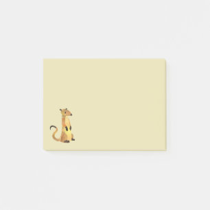 Watercolor Meerkat on a Tan Background Post-it Notes