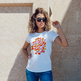 Watercolor melting hearts - retro T-Shirt