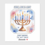 Watercolor Menorah Happy Hanukkah<br><div class="desc">Watercolor Holiday themed items 
Send your Wishes with this Holiday Card that feature a Stunning Happy Hanukkah</div>