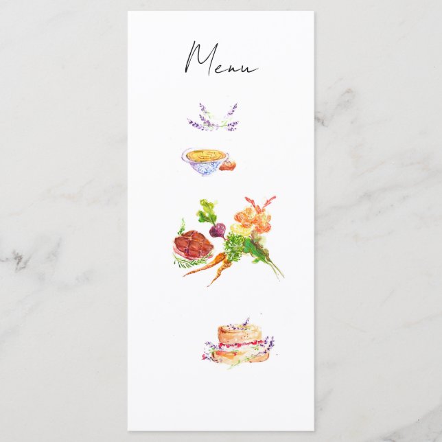 Watercolor Menu (Front)
