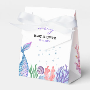 Watercolor Mermaid Baby Shower Favour Box