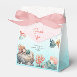 Watercolor Mermaid Birthday Party  Favour Box