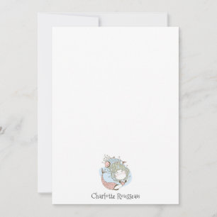 Watercolor Mermaid Kid's Personalised Stationery Card