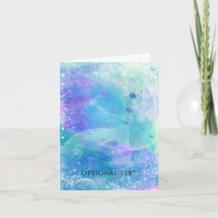 Watercolor Mermaid Tail Fantasy Thank You Card