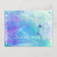 Watercolor Mermaid Tail Party Save the Date