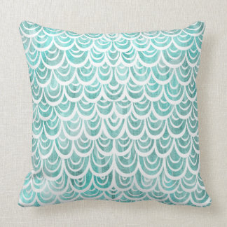 Watercolor Mermaid Turquoise Cushion