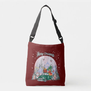 Watercolor Merry Christmas, Car Of Gifts Crossbody Bag