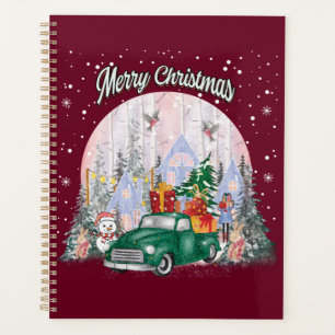 Watercolor Merry Christmas, Car Of Gifts Planner