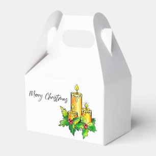Watercolor Merry Christmas Favour Box